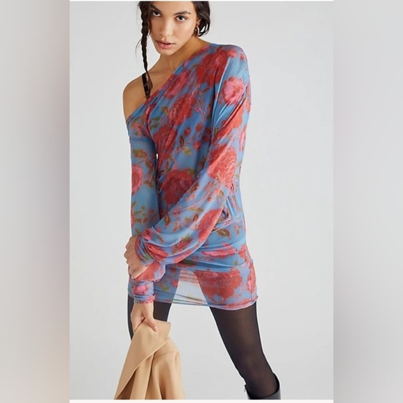 Free People Dresses & Skirts - Free People Printed All Day Convertible Top Dress Size Large